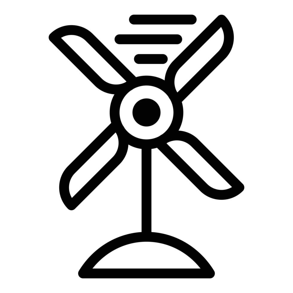 Wind energy icon, outline style vector