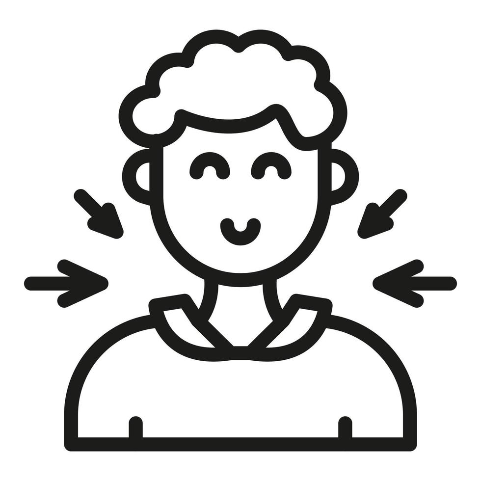 Human hierarchy icon, outline style vector