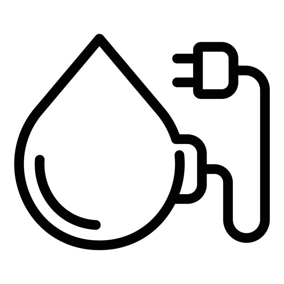 Drop plug icon, outline style vector