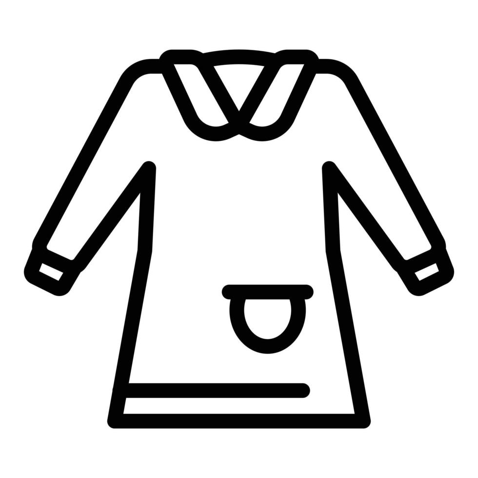 icono de vestido de uniforme escolar, estilo de esquema vector