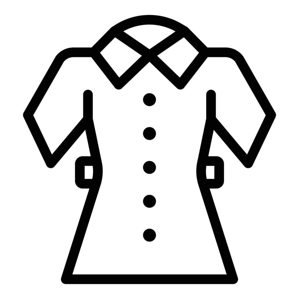 icono de uniforme escolar, estilo de esquema vector