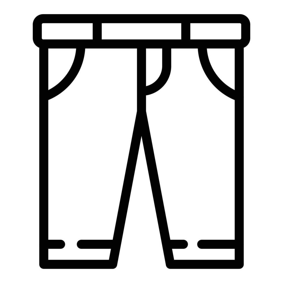 icono de pantalones escolares, estilo de esquema vector