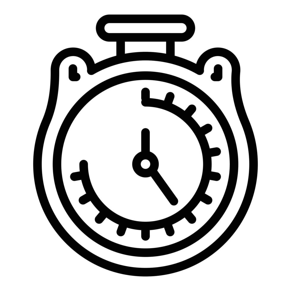 Sport stopwatch icon, outline style vector