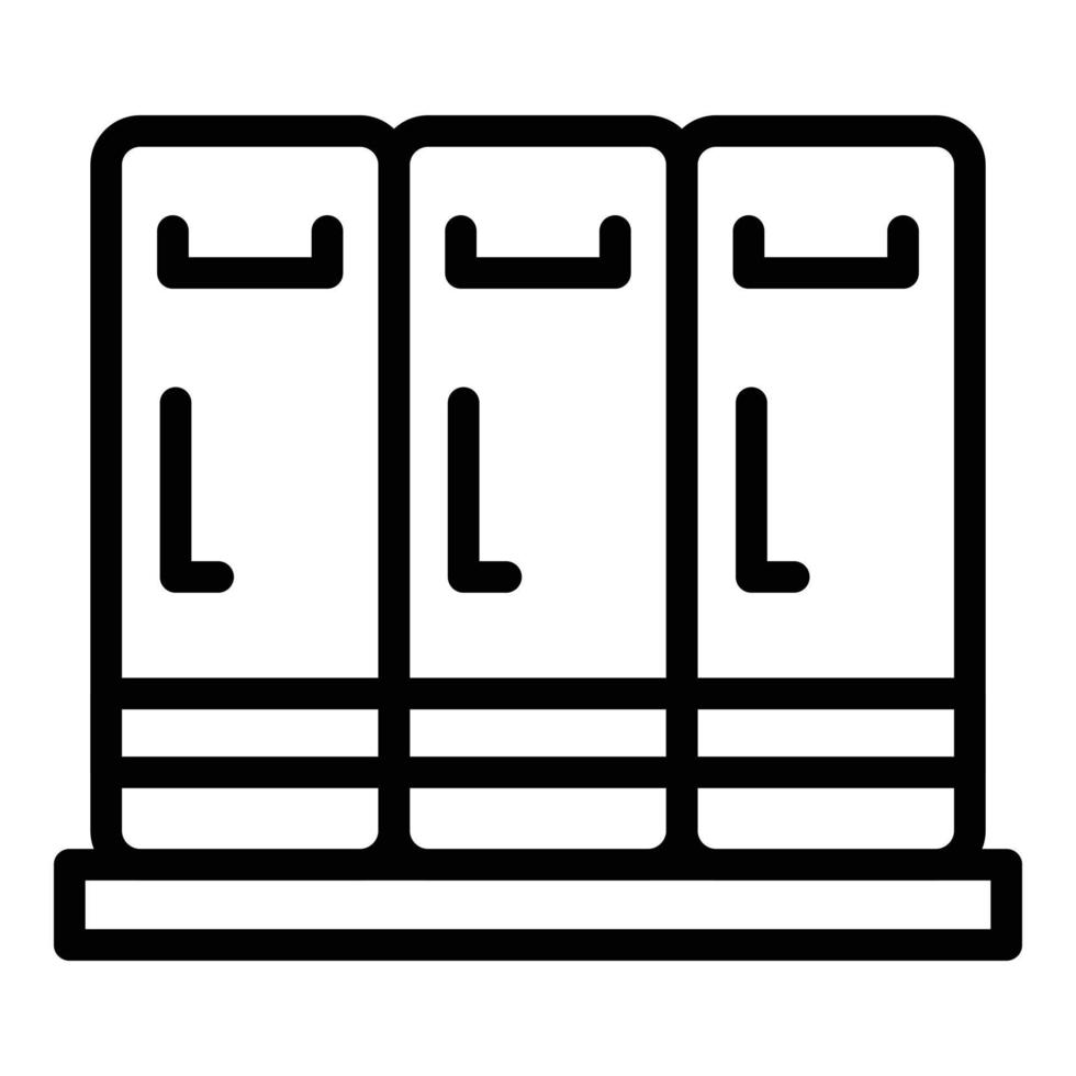 Locker room icon, outline style vector