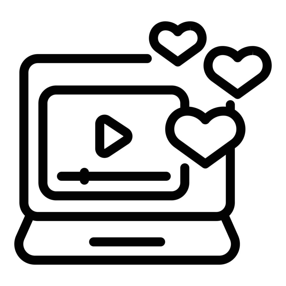 Video actuliazation icon, outline style vector