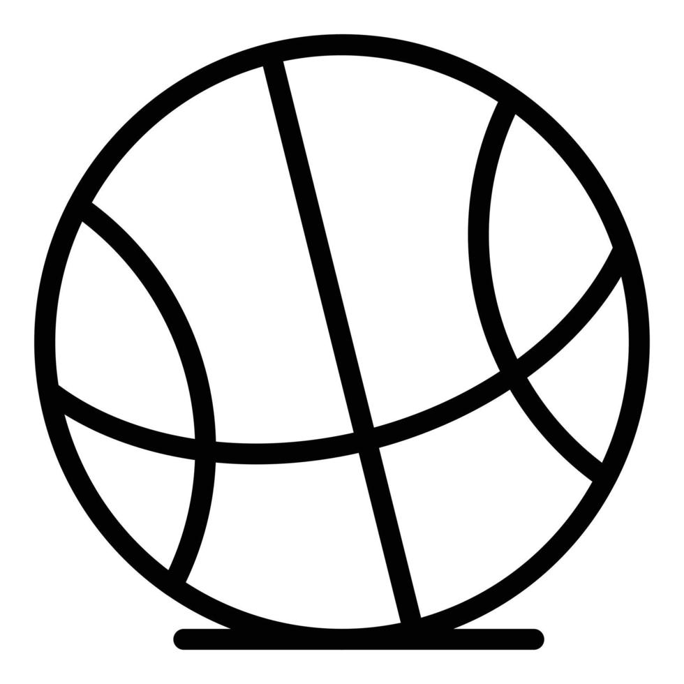 icono de baloncesto, estilo de esquema vector