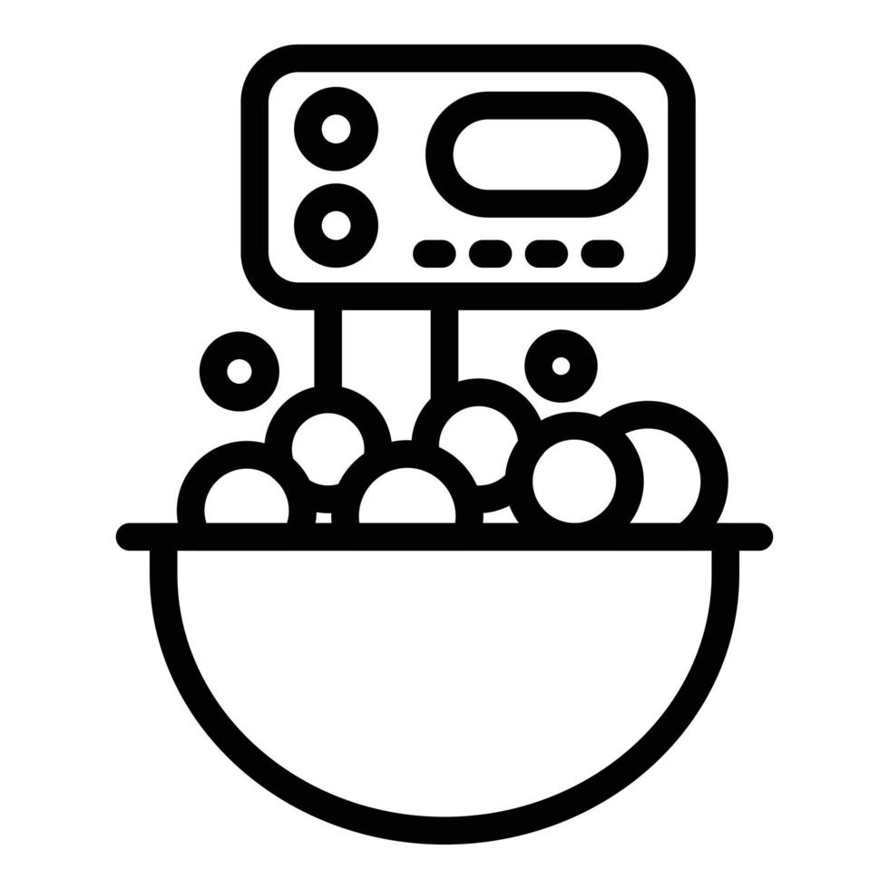 Electronic scales icon, outline style vector