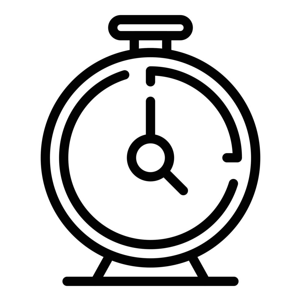 Kitchen clock icon, outline style vector
