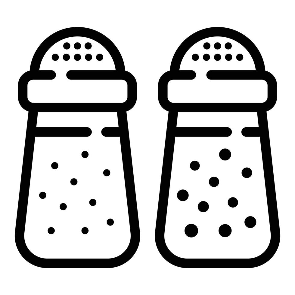 Salt shakers icon, outline style vector