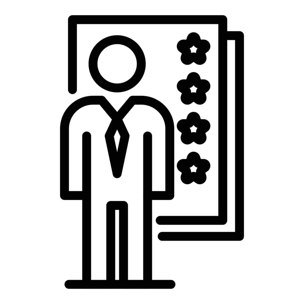 Expertise customer icon, outline style vector