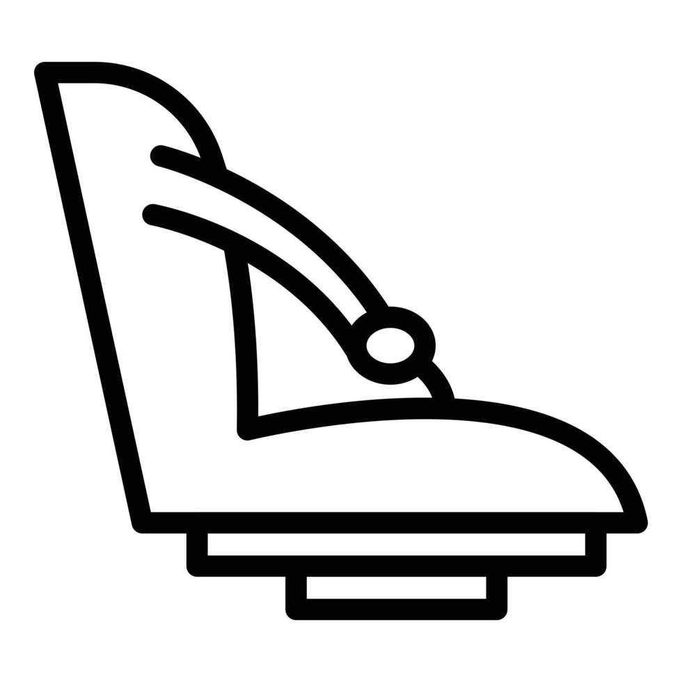 icono de asiento de coche, estilo de contorno vector