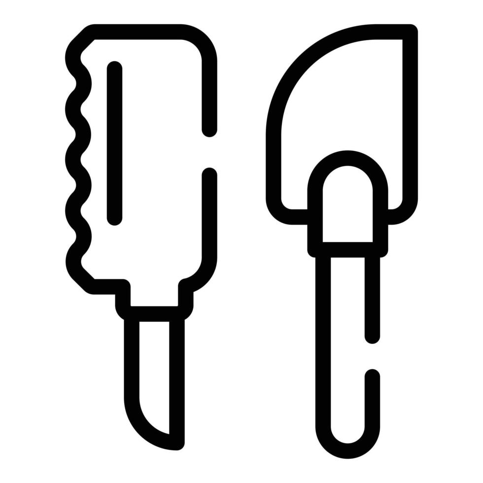 Kitchen spatula icon, outline style vector