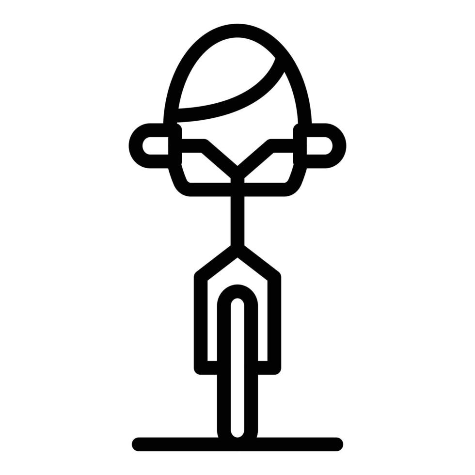 icono de bicicleta para niños, estilo de contorno vector