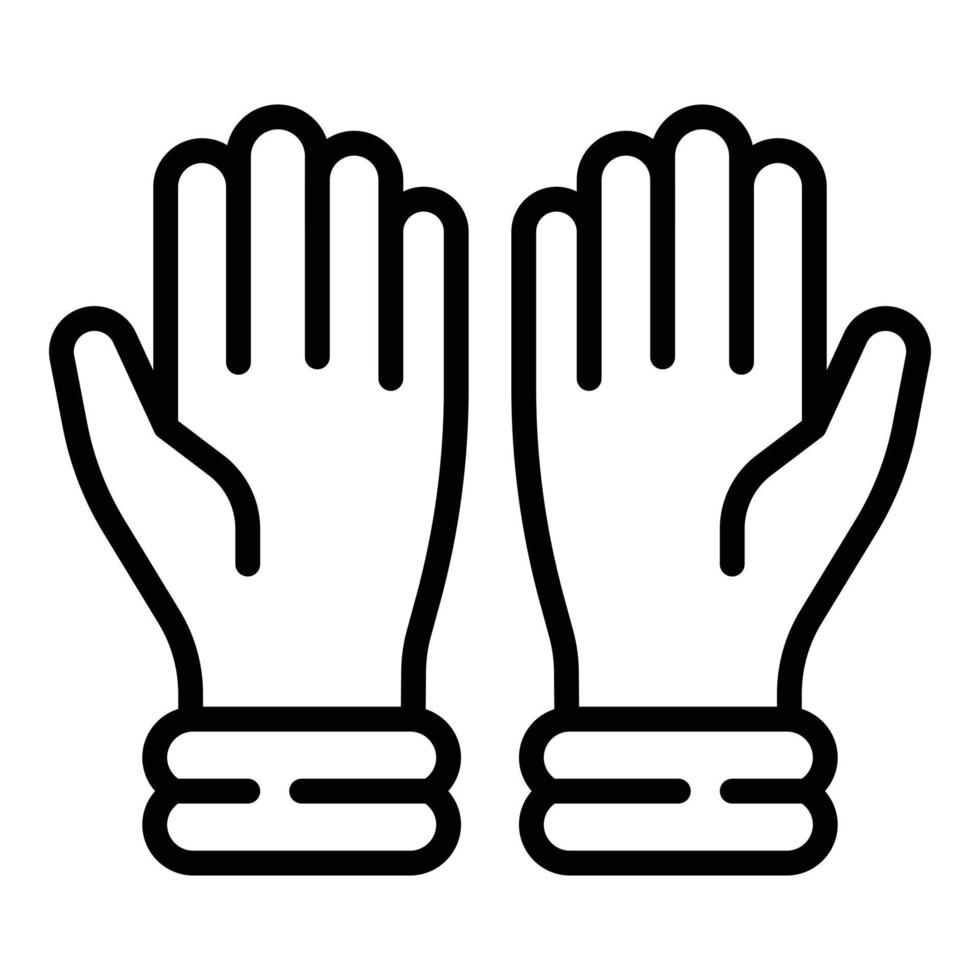 Dust medical gloves icon, outline style vector