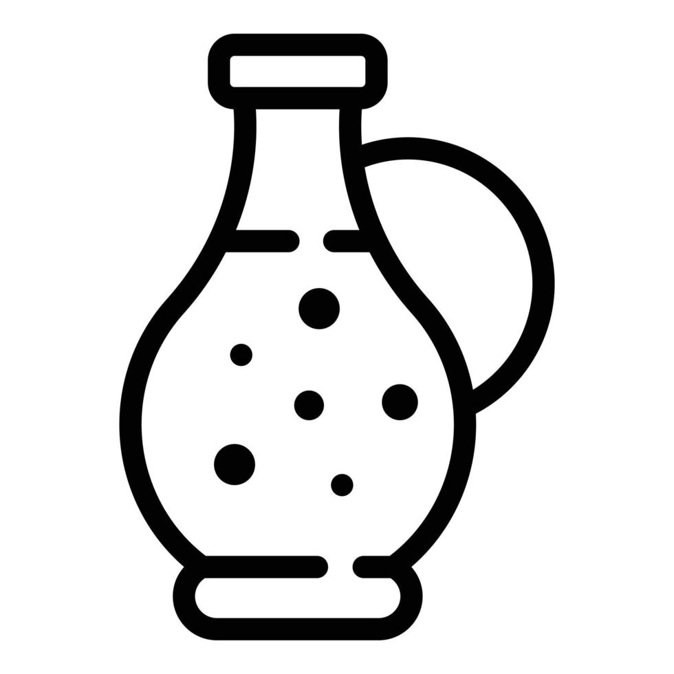 icono de aceite de oliva, estilo de esquema vector