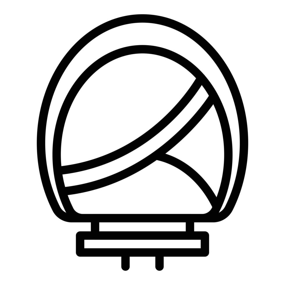 Fashionable child bicycle seat icon, outline style vector