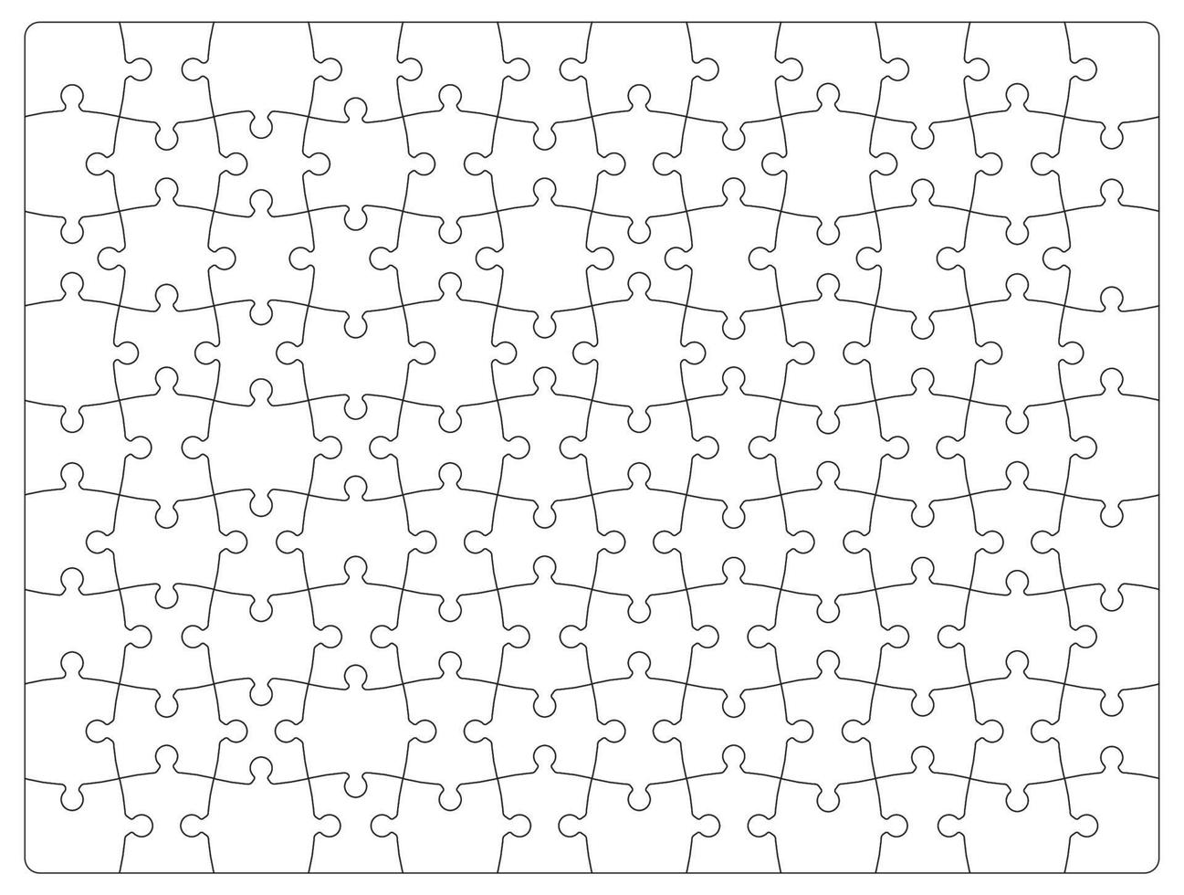 Jigsaw puzzle blank grid pattern or background vector