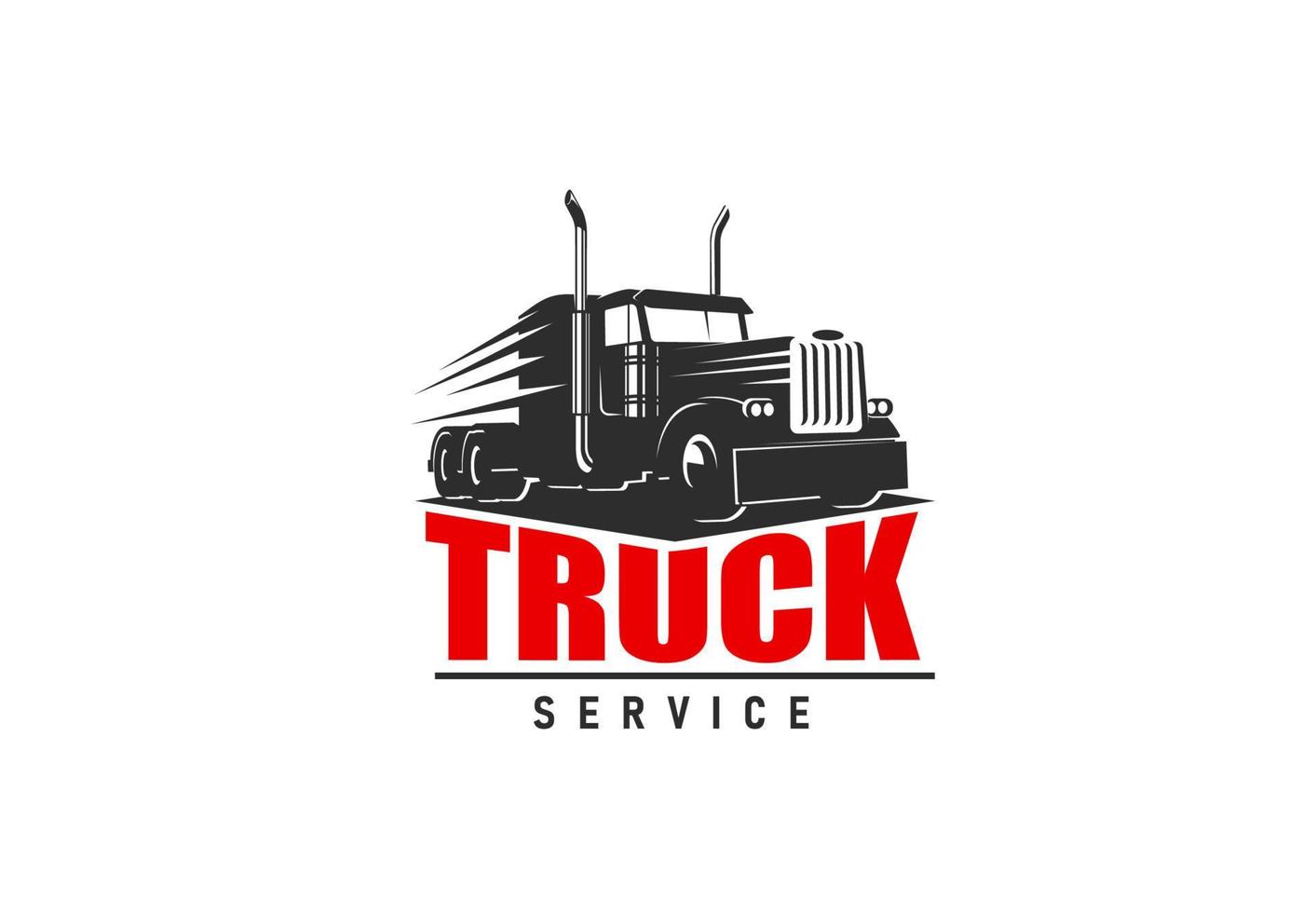 Truck service icon, delivery transport, logistics vector