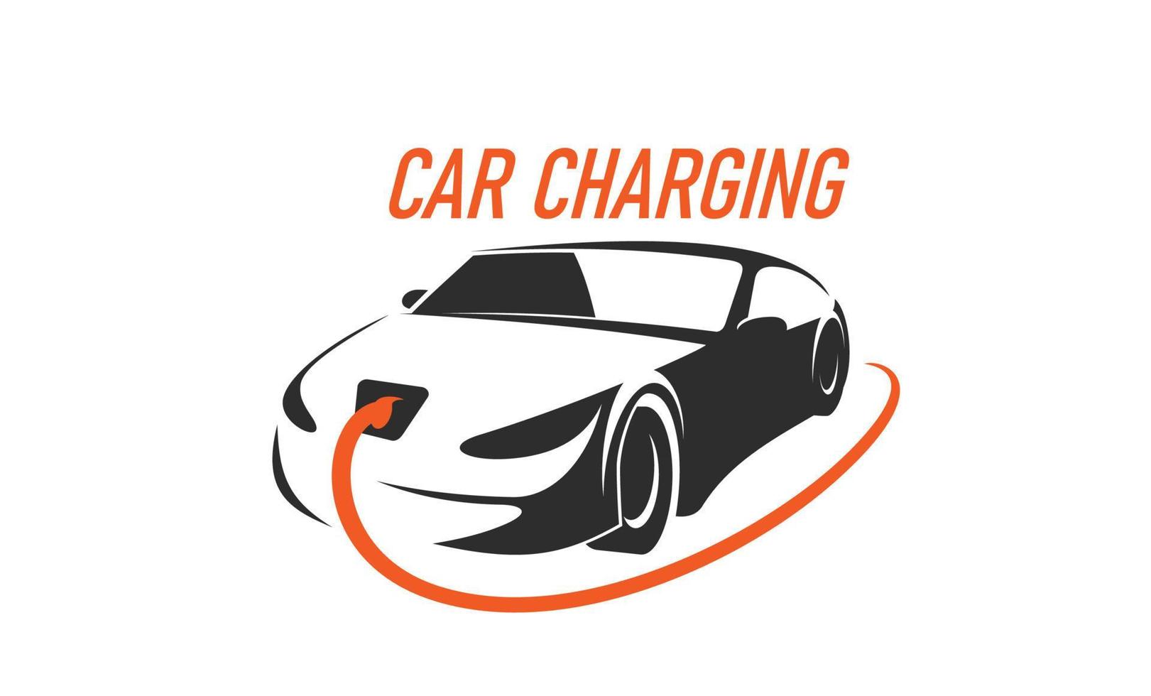 Electric car charge service station icon or symbol vector