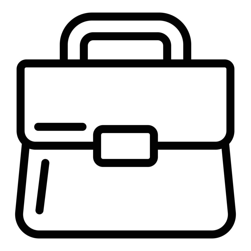 Business collaboration briefcase icon, outline style vector