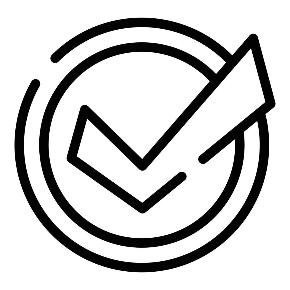 Business collaboration approved icon, outline style vector