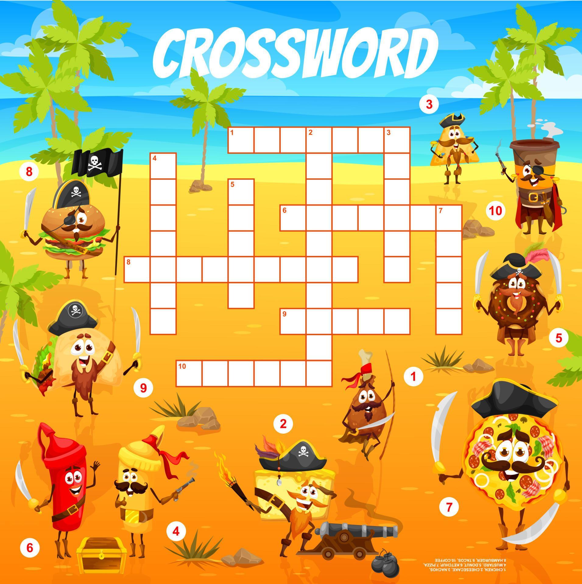 Crossword Grid Cartoon Pirates Fastfood Characters 15600390 Vector Art Crossword Grid Cartoon Pirates Fastfood Characters 15600390 Vector Art