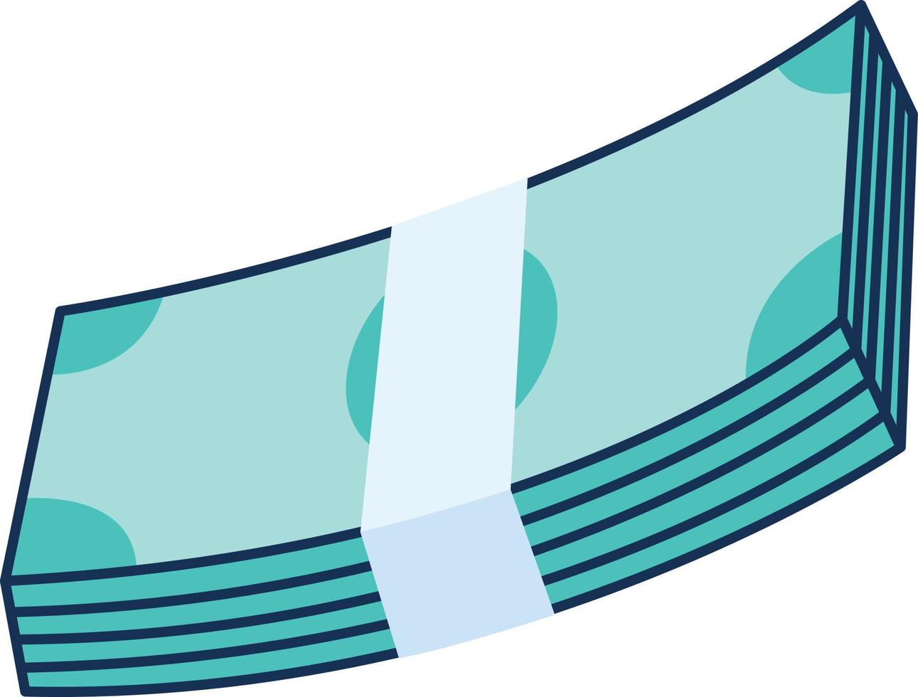 Cash paper banknote, money cash heap, pile, and stack money vector