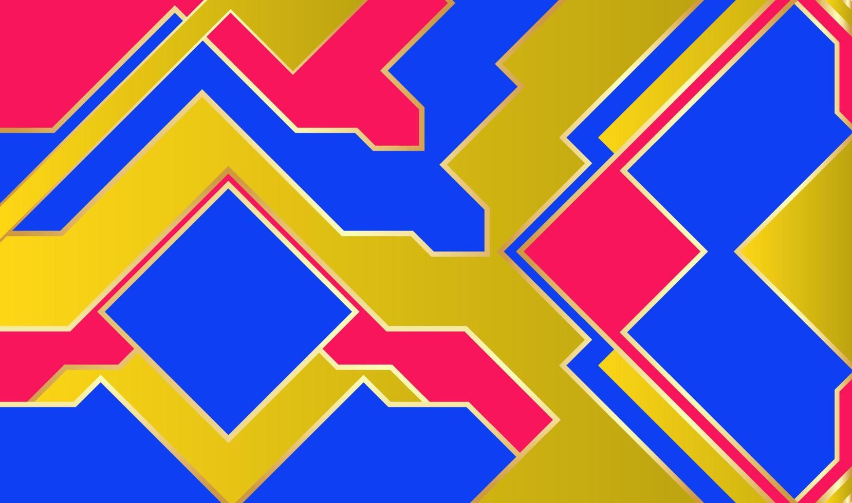 fondo geométrico abstracto. azul moderno, amarillo y rojo. plantilla de diseño de fondo de formas geométricas abstractas. vector