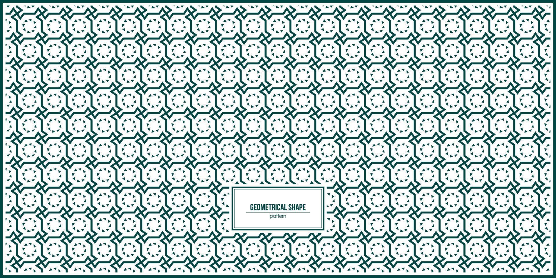 simple geometrical shape pattern with arabic style vector
