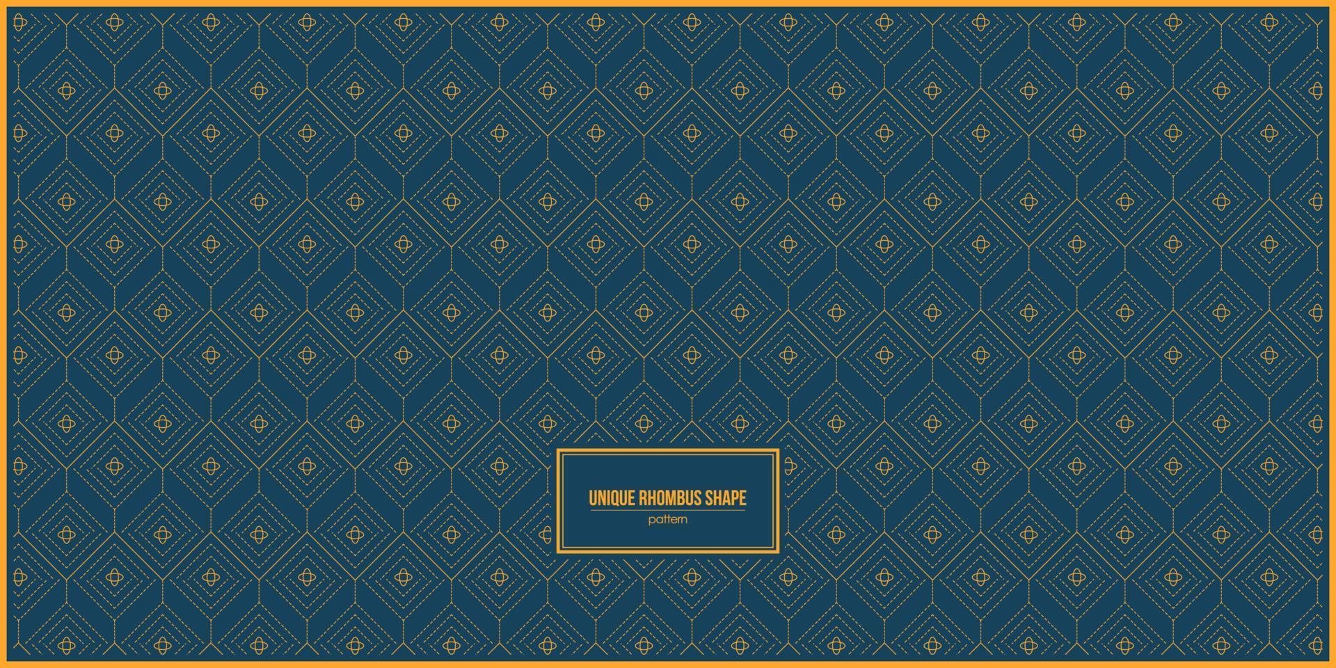 unique pattern of yellow rhombus shape with dark background vector