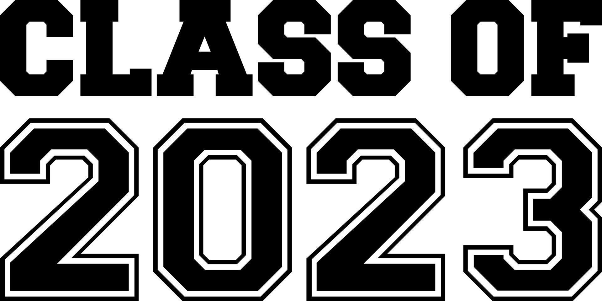 Class of 2023 Car Window Sticker, POD, cover, Isolated Black Background vector