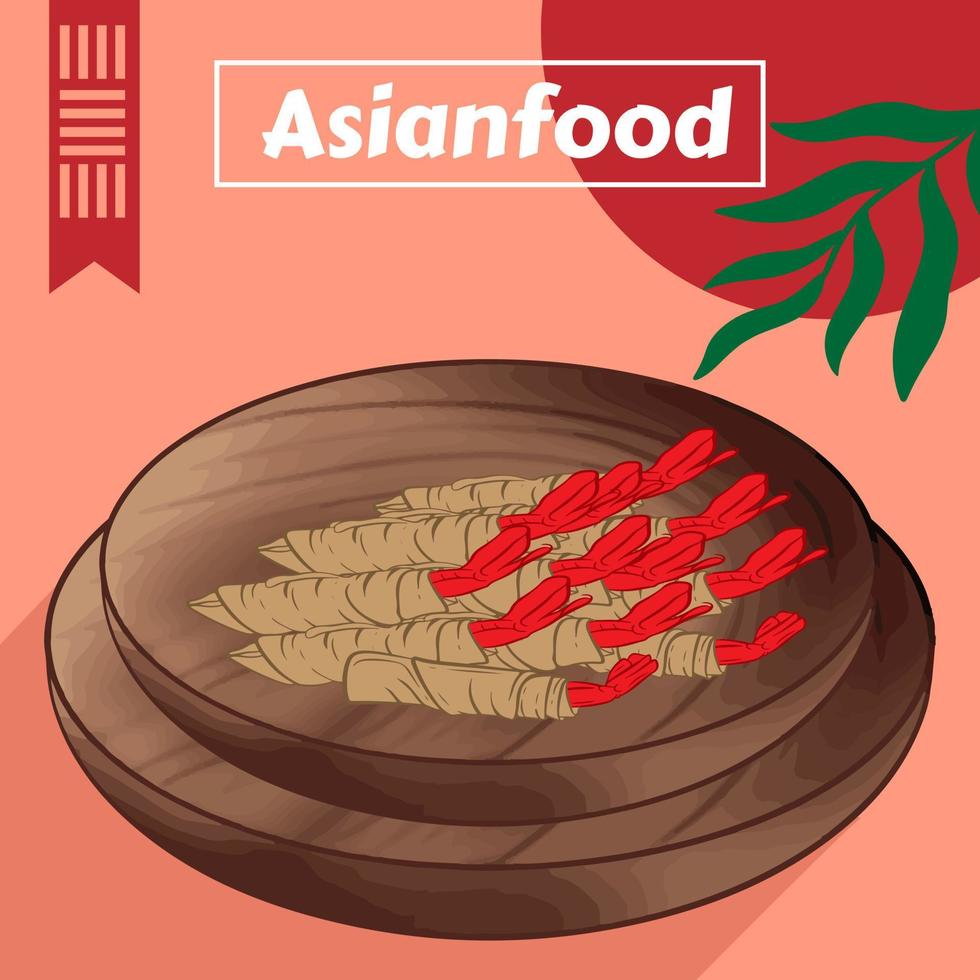 Asian food design template vector