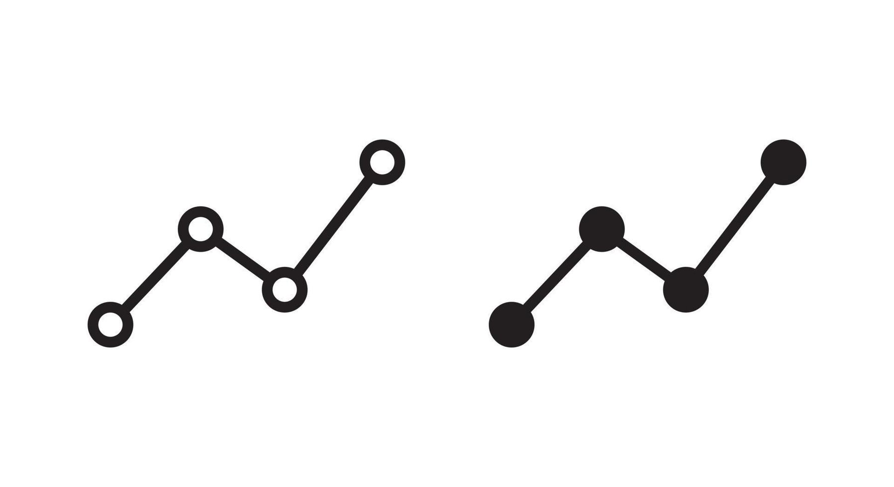 Line graph icon vector. Growth chart sign symbol vector