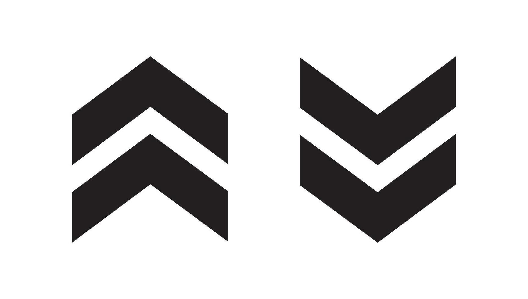 Up and down arrow icon vector. Swipe sign symbol vector
