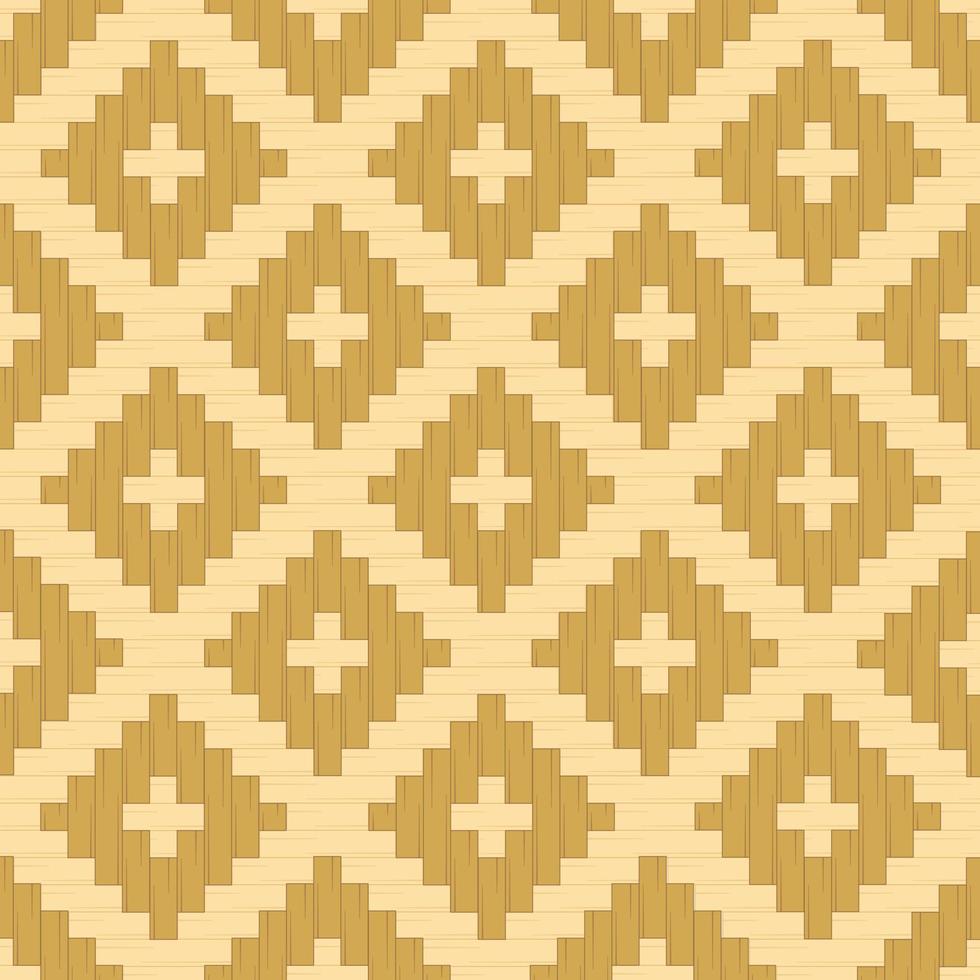 Bamboo Weaving Seamless Pattern for Traditional Wall Background vector