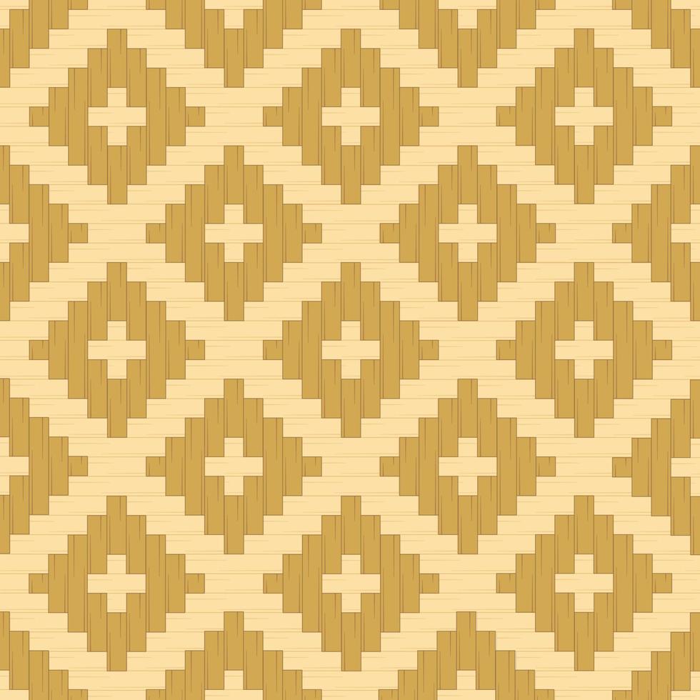 Bamboo Weaving Seamless Pattern for Traditional Wall Background vector