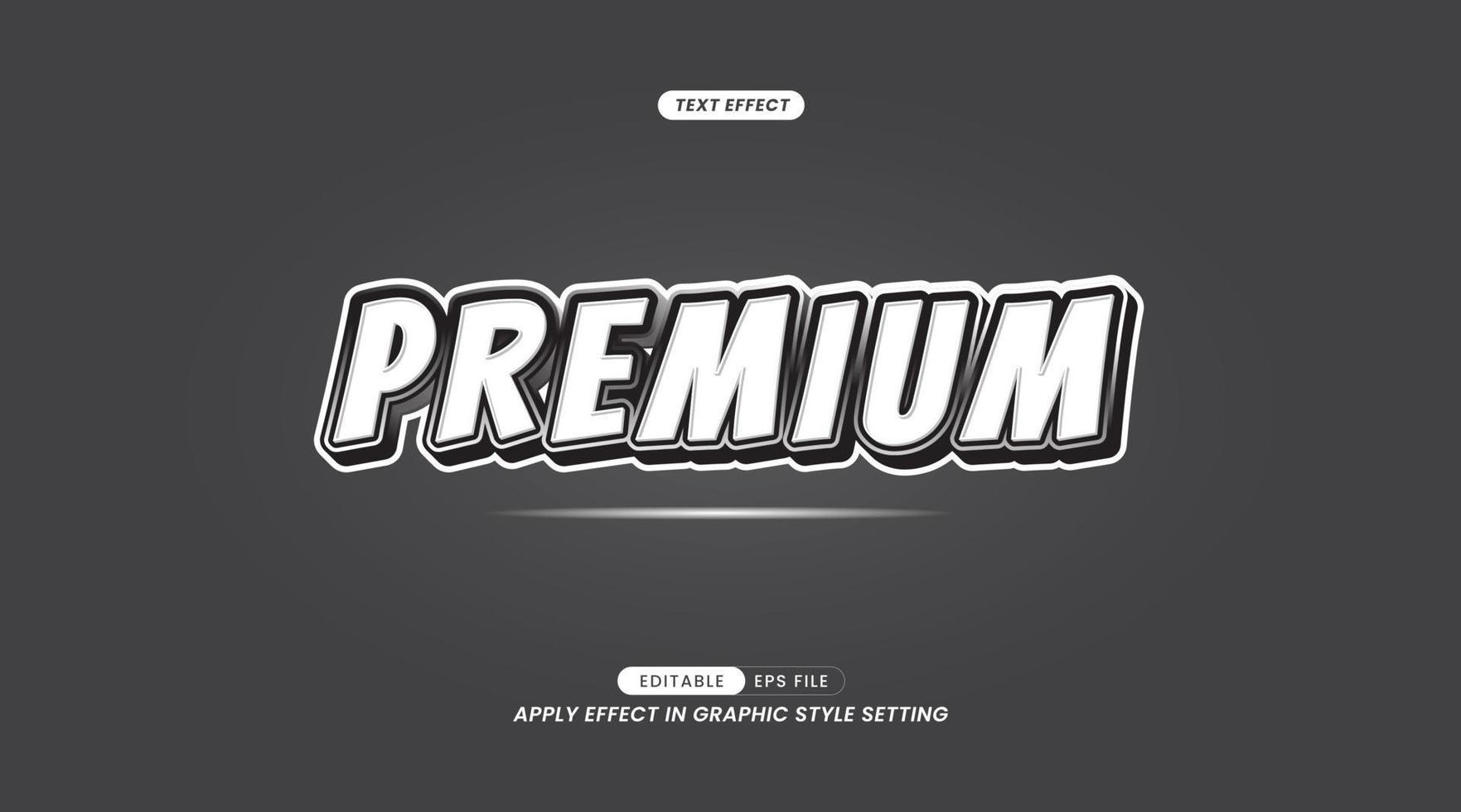 efectos de texto 3d premium. fácil de usar y editar vector