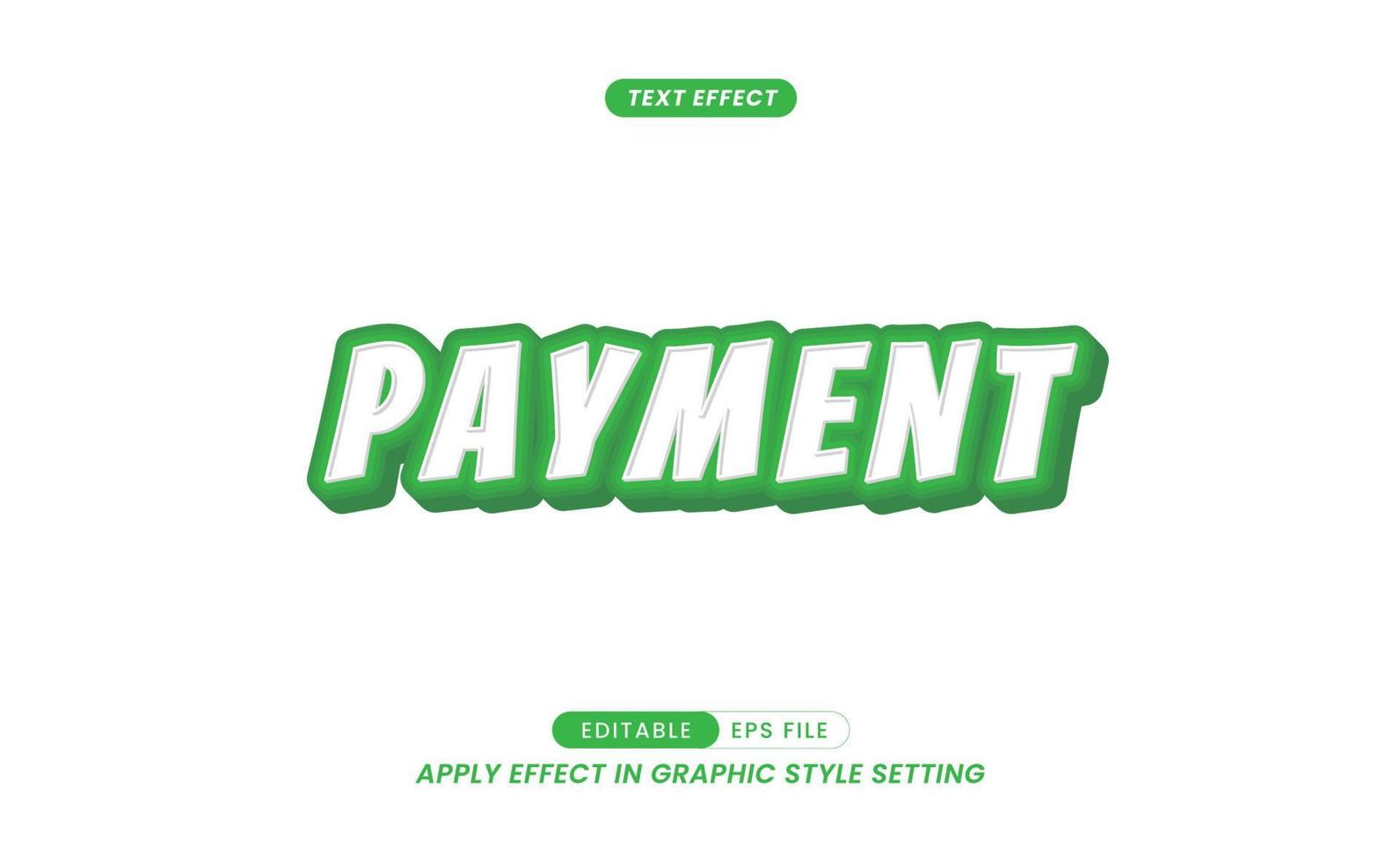 Payment Text with 3D color effect and vector editable.