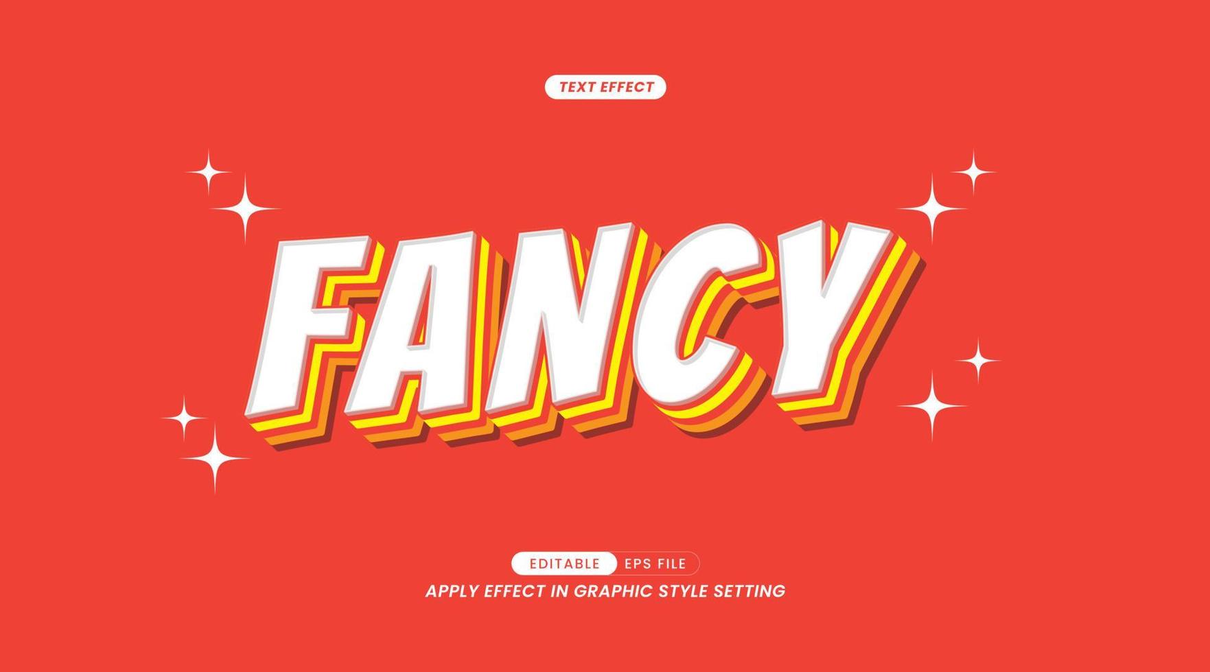 Color 3D effect text, Fancy Text Slogan Editable. vector