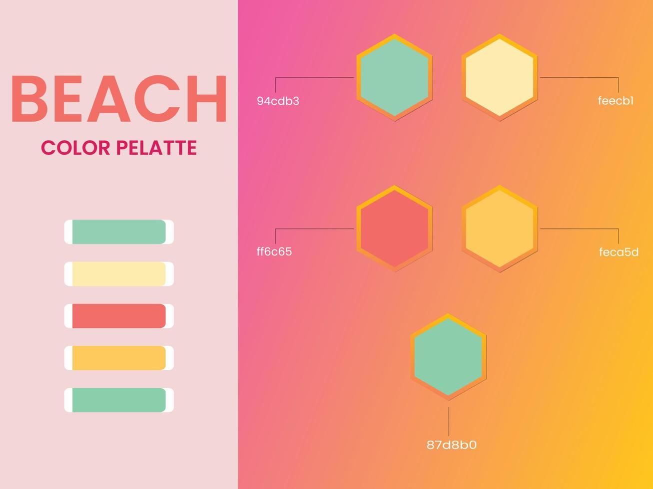 Beach color palette vector