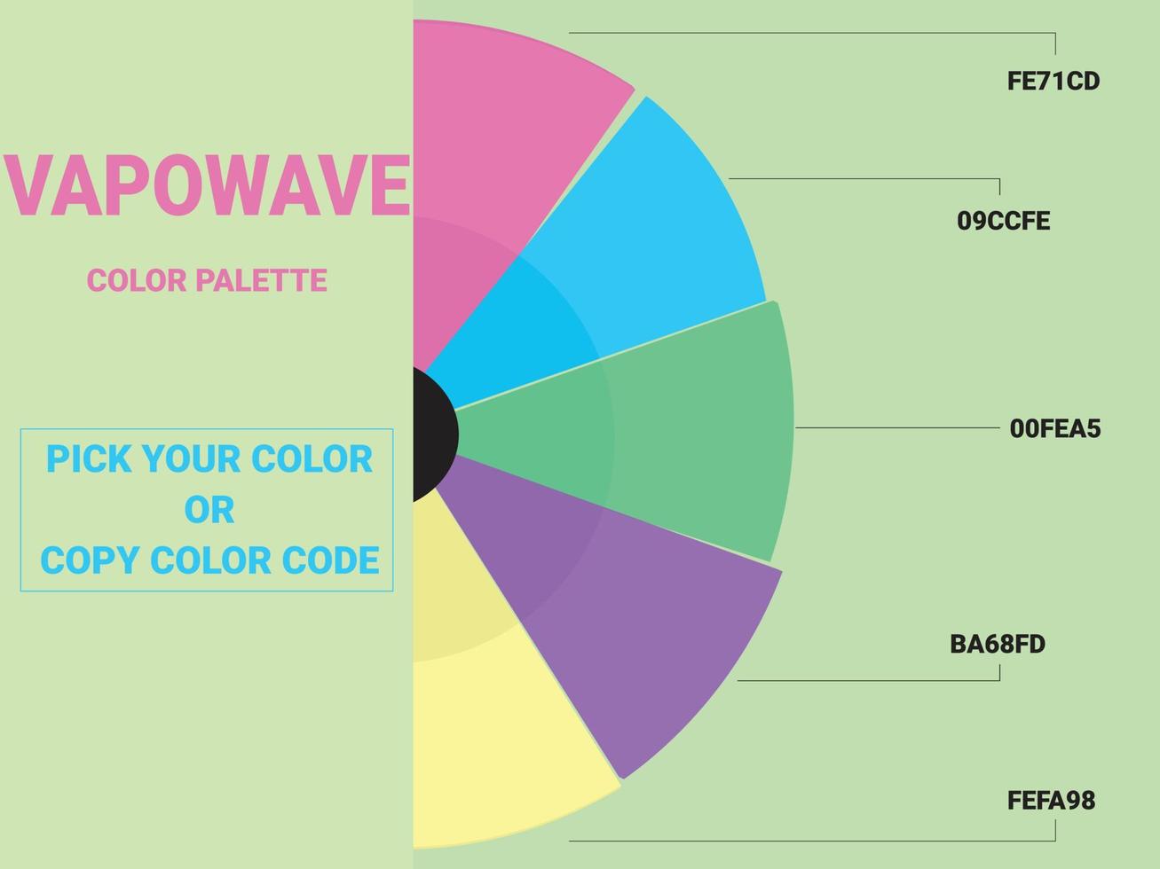 Vaporwave color palette vector