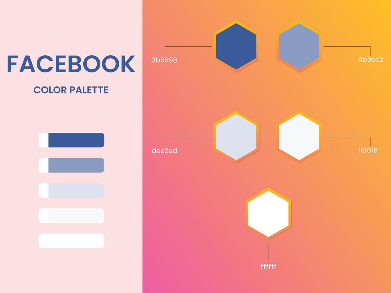 Facebook color palette vector