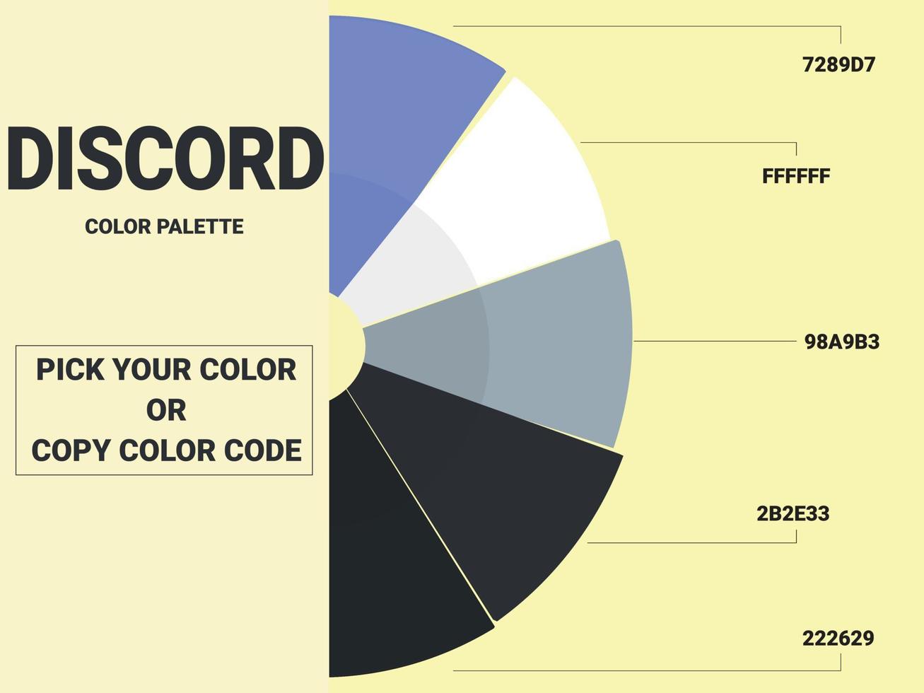 Discord color palette vector