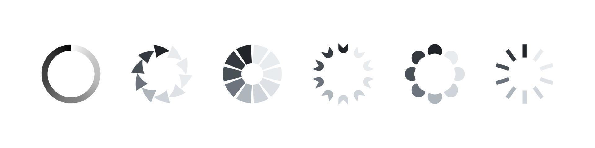 Loading icon. Loading bar. Loader icon circle button. Collection of simple web download. Vector illustration