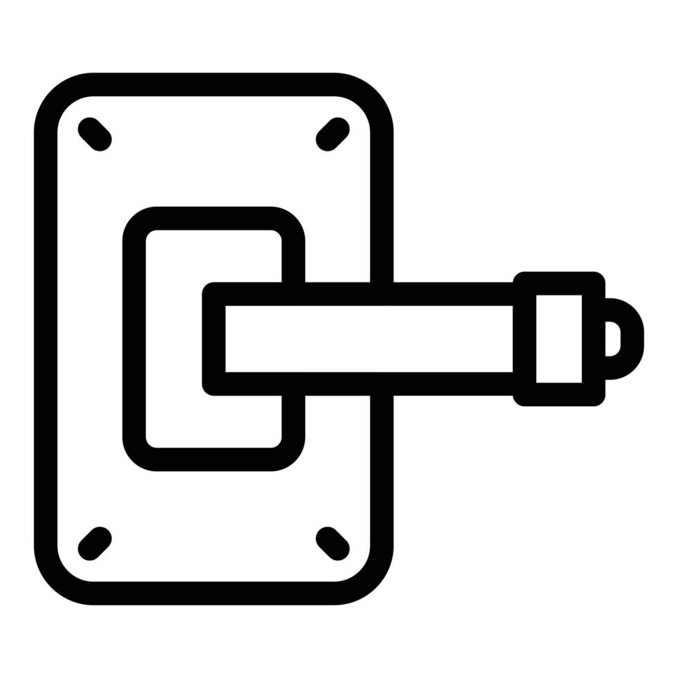 Open door handle icon, outline style vector