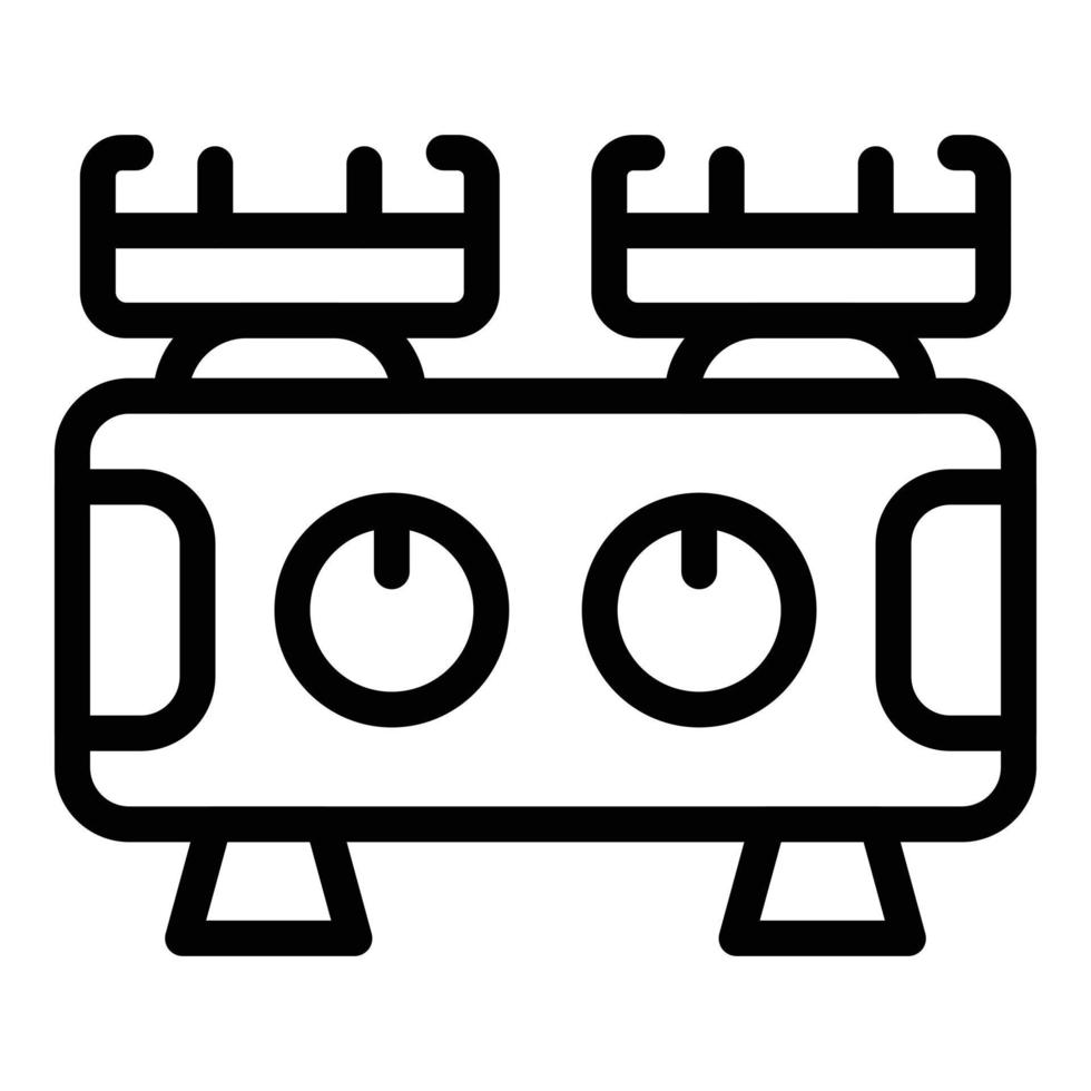 House gas stove icon, outline style vector