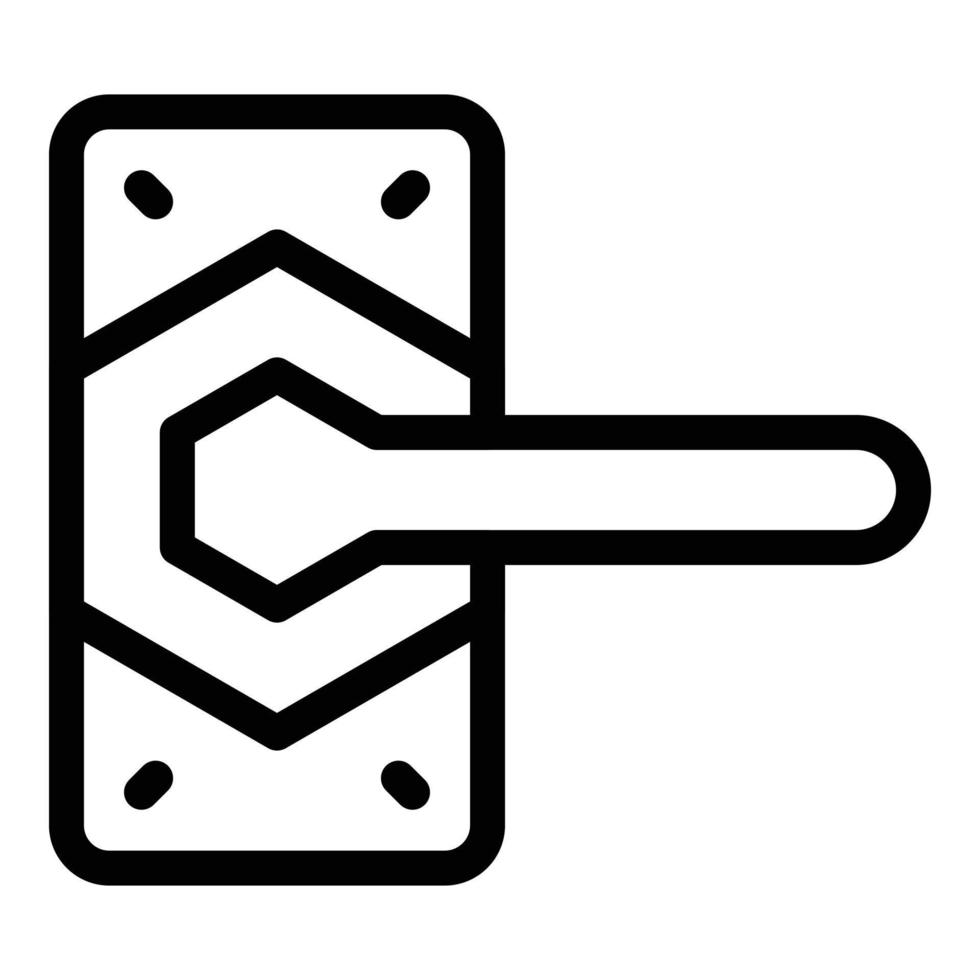 Decoration door handle icon, outline style vector