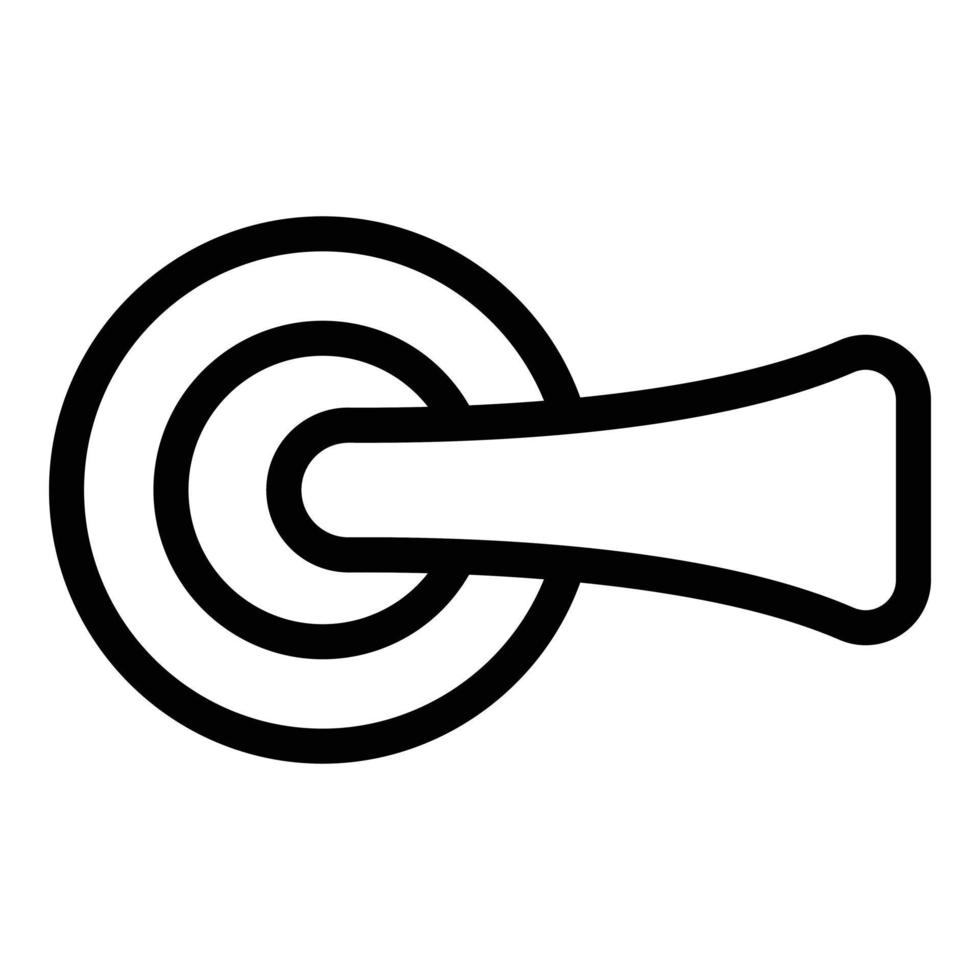 Door handle control icon, outline style vector