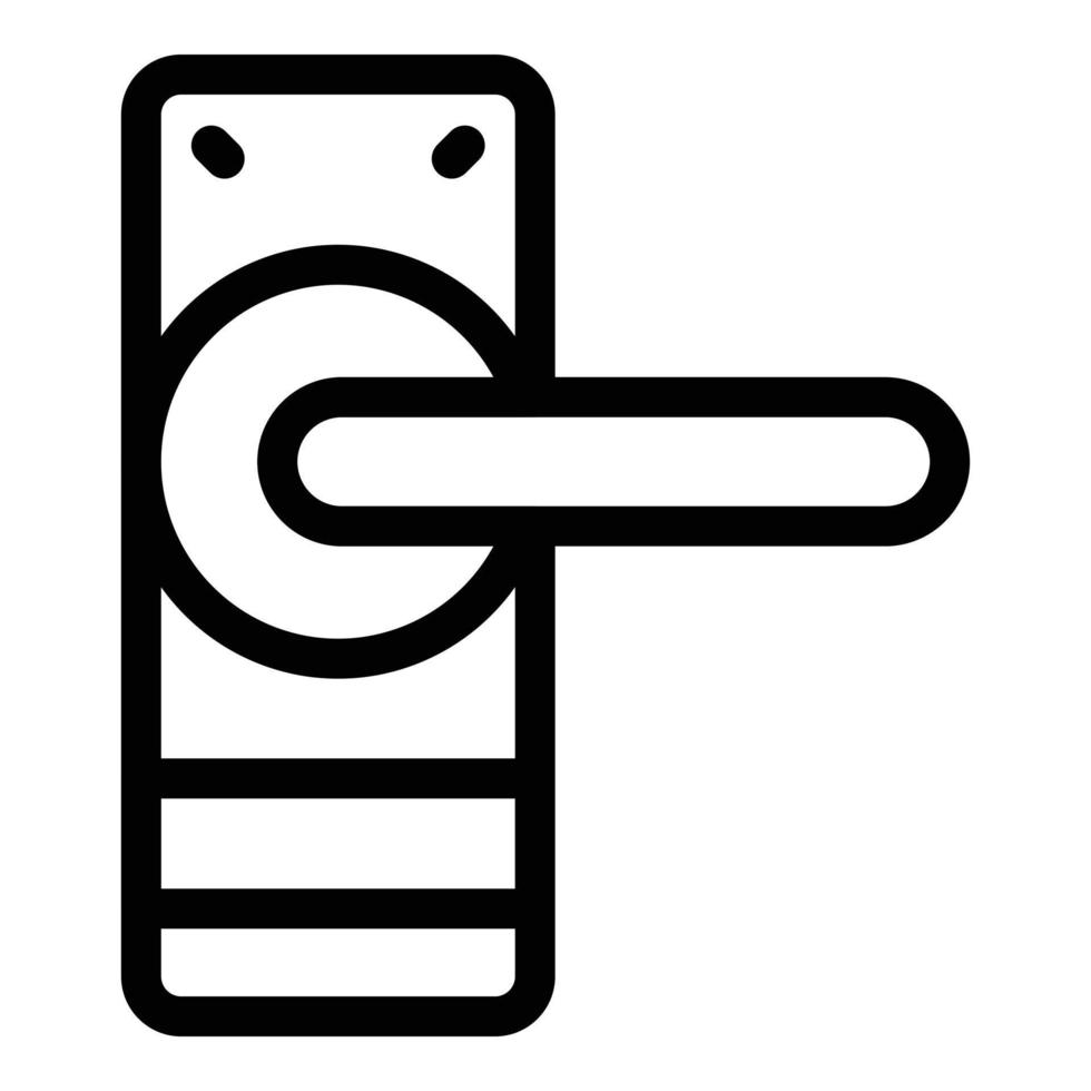 Home door handle icon, outline style vector