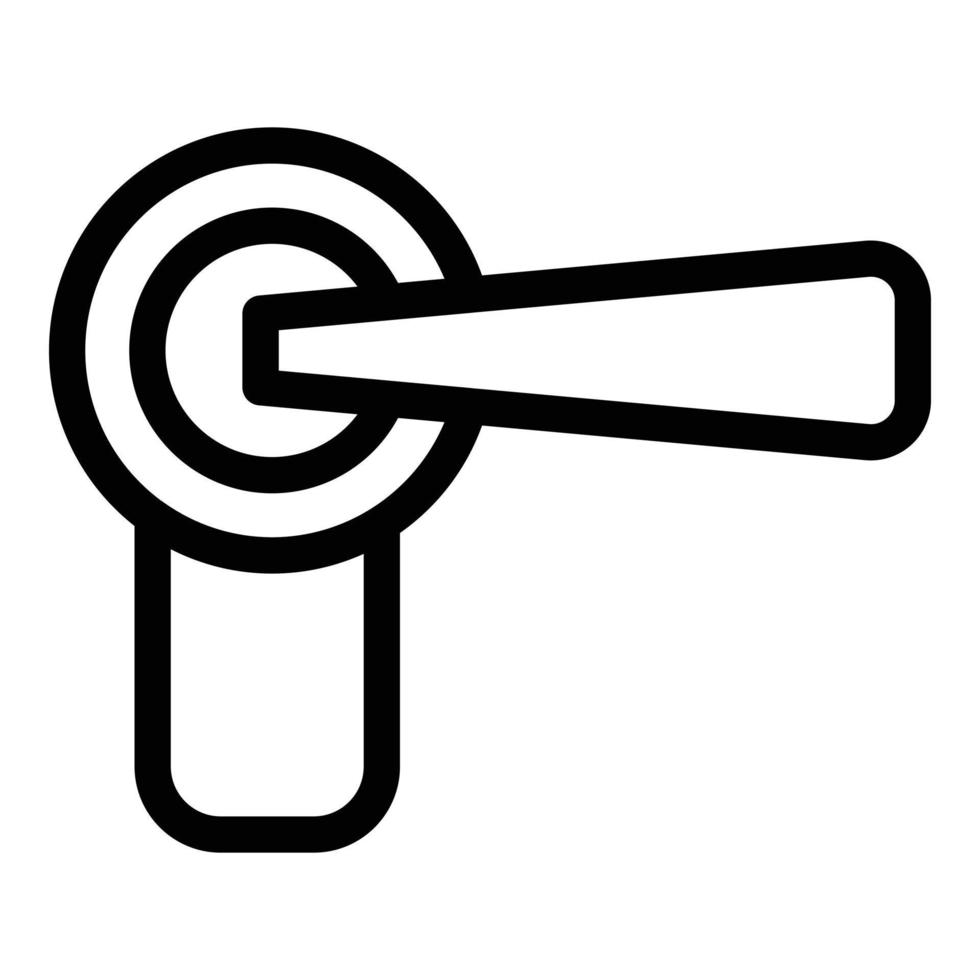 Door handle icon, outline style vector